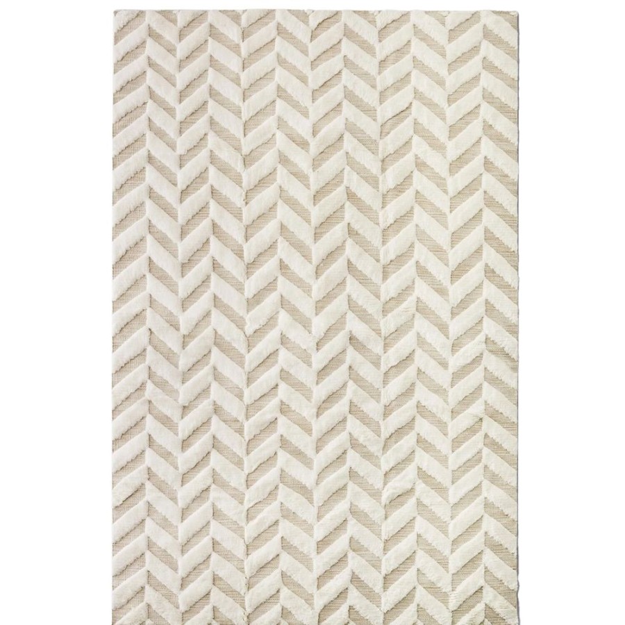 Mattor Dusty Deco Ullmattor | Herringbone Ullmatta 200X300 Cm, Vit