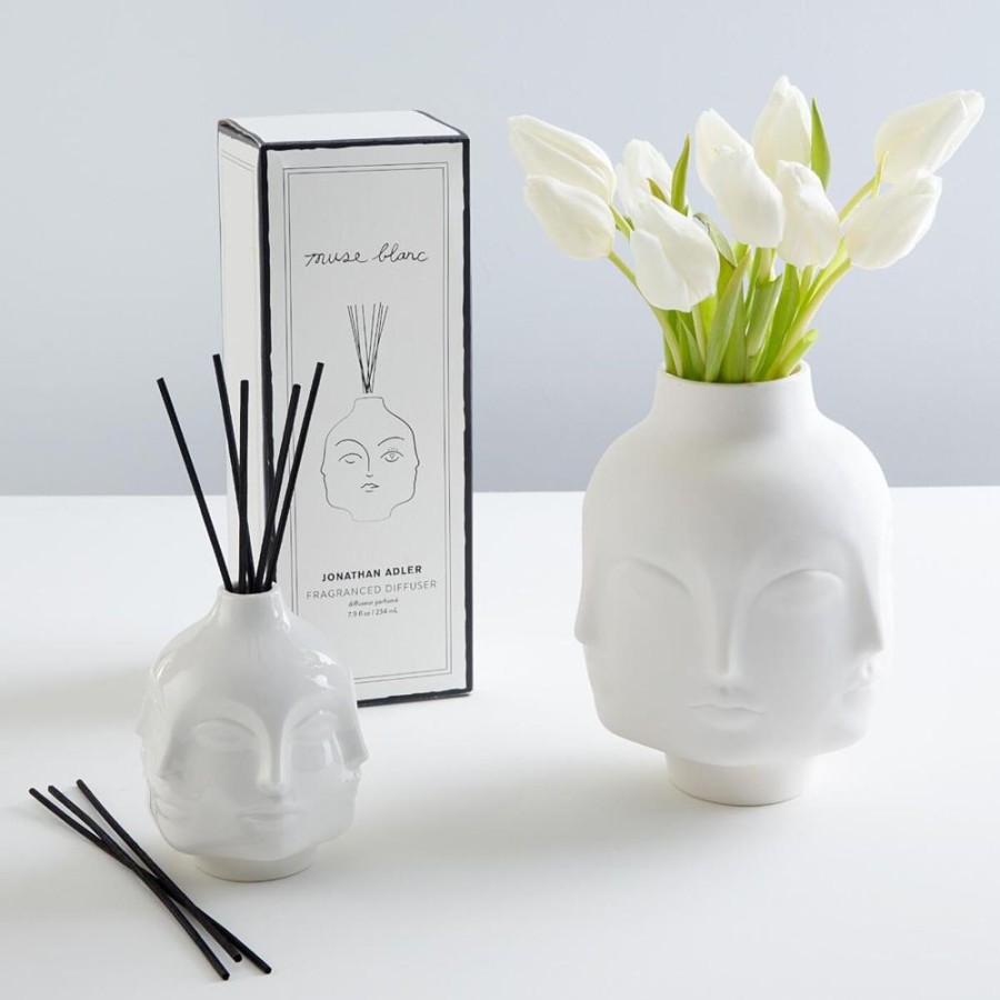 Inredning Jonathan Adler Doftljus | Muse Blanc Doftpinnar Med Behallare