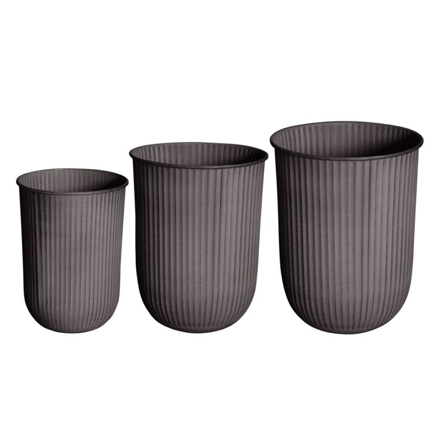 Inredning DBKD Odlingslador & Utekrukor | Out Stripe Krukor 3-Pack, Brun