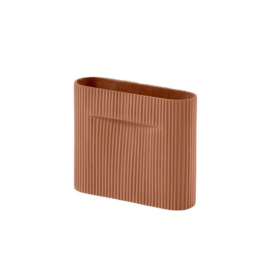 Inredning Muuto Vaser | Ridge Vas 16,5 Cm, Terracotta