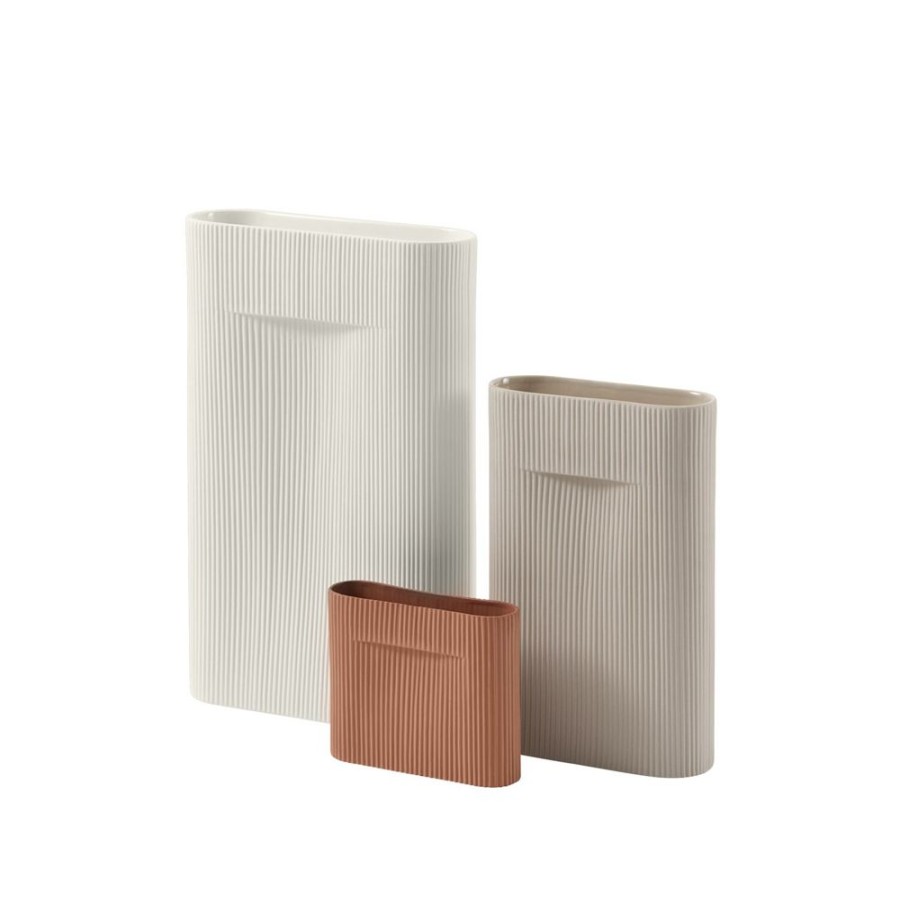 Inredning Muuto Vaser | Ridge Vas 16,5 Cm, Terracotta