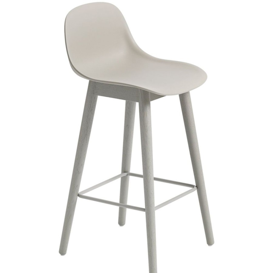 Mobler Muuto Barstolar | Fiber Barstol Med Ryggstod 65 Cm, Traunderrede, Gra