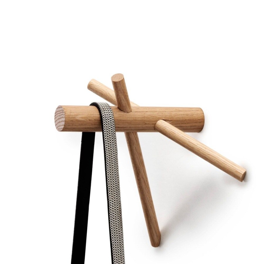 Inredning Normann Copenhagen Krokar & Galgar | Sticks Krok, 2-Pack, Ek