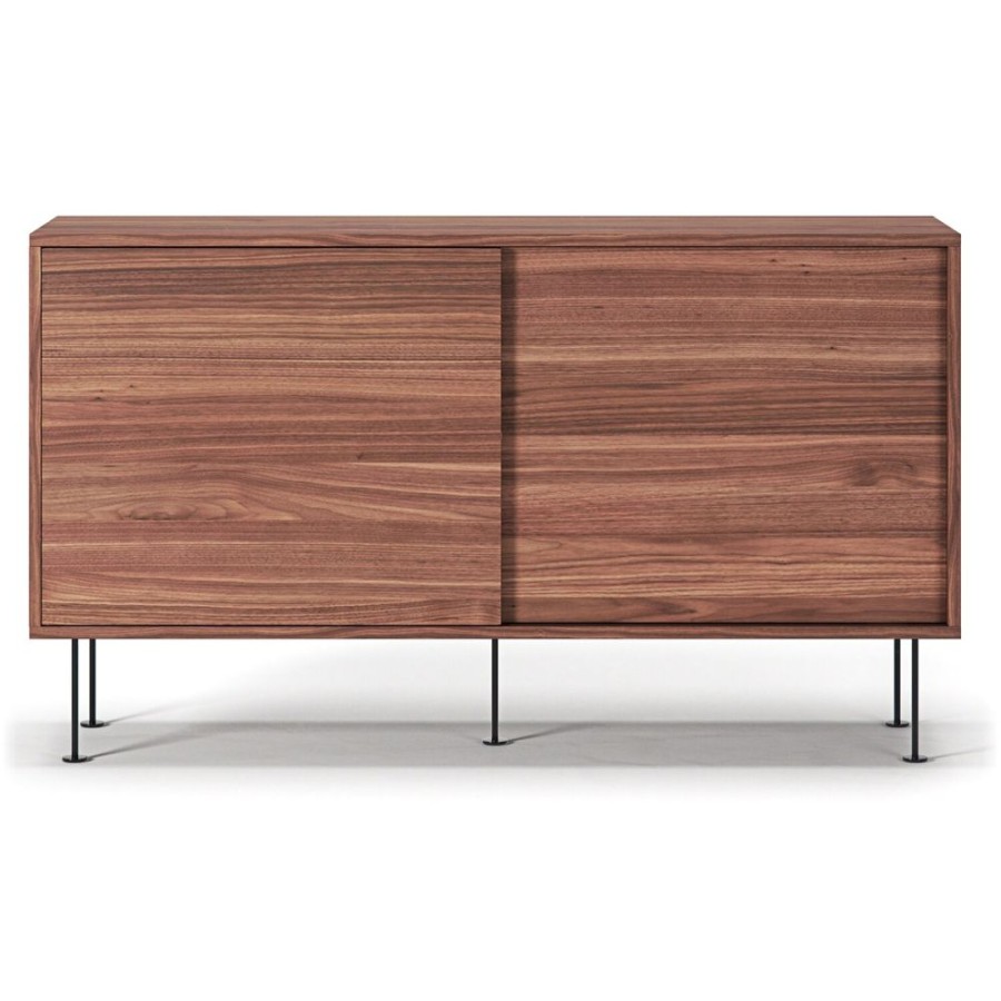 Mobler Decotique Sideboards | Vogue Sidobord Med Ben 136 Cm, Valnot / Svart