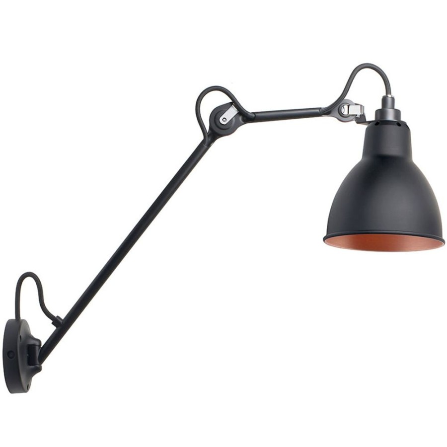 Belysning DCWéditions Vagglampor | Lampe Gras N°122 Sw Vagglampa, Svart / Koppar