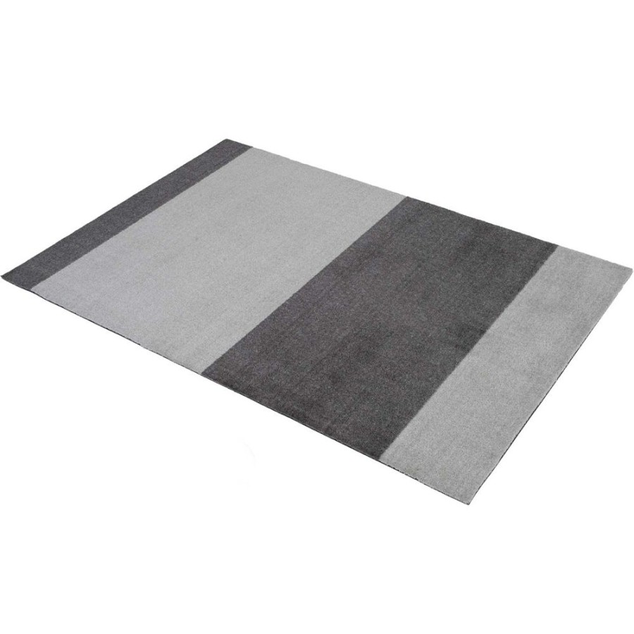 Mattor Tica Copenhagen Plastmattor | Stripes Matta Steel Grey / Ljusgra, 90X130 Cm