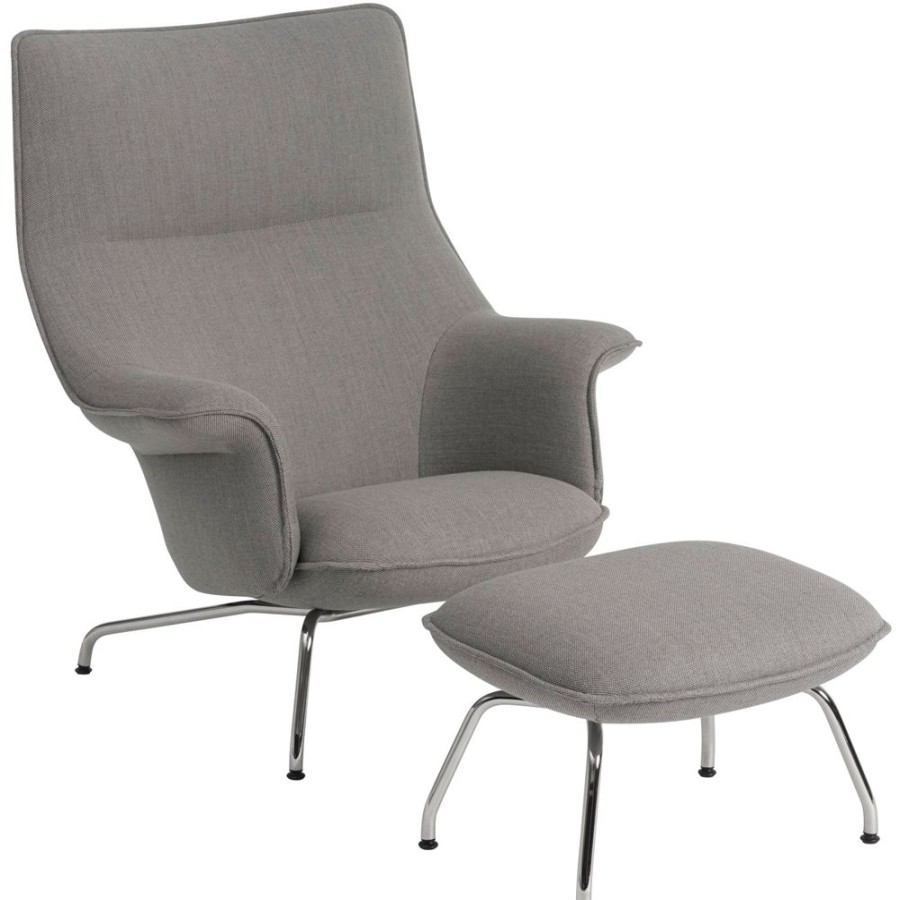 Mobler Muuto Fatoljer | Doze Loungefatolj, Krom/Re-Wool 128