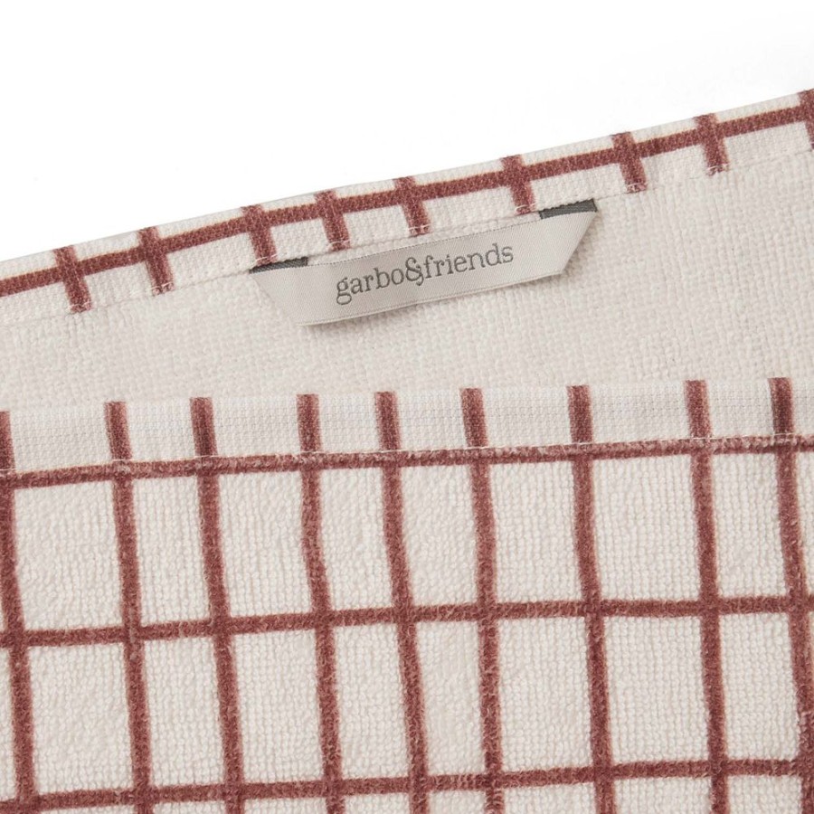 Textil Garbo & Friends Handdukar & Badlakan | Checks Rust Handduk 2-Pack, 30X50 Cm