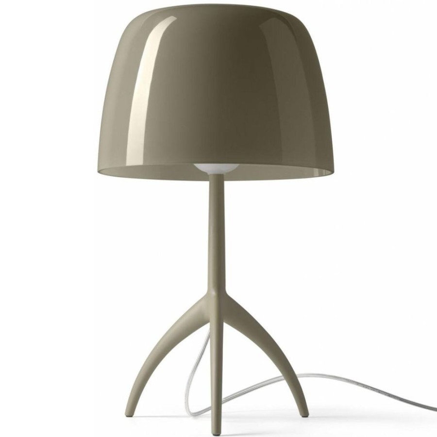 Belysning Foscarini Bordslampor | Lumiere Nuances Piccola Bordslampa Med Dimmer, Creta