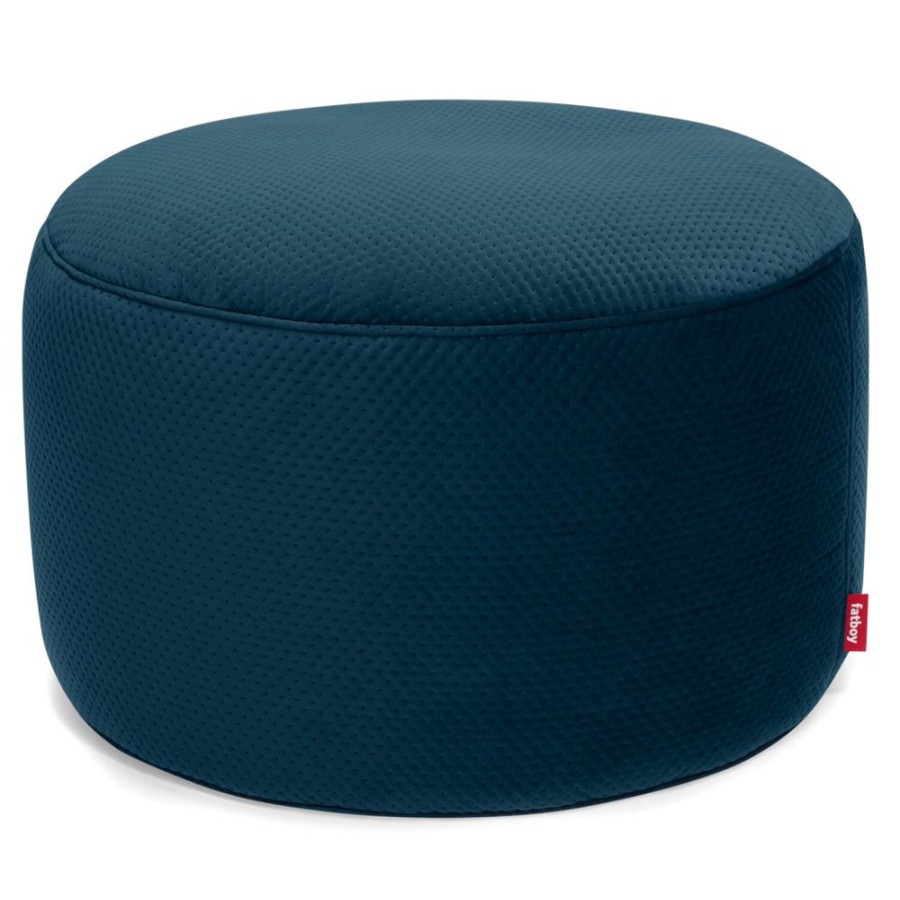 Mobler Fatboy Sittpuffar | Recycled Point Royal Velvet Sittpuff O40 Cm, Deep Sea