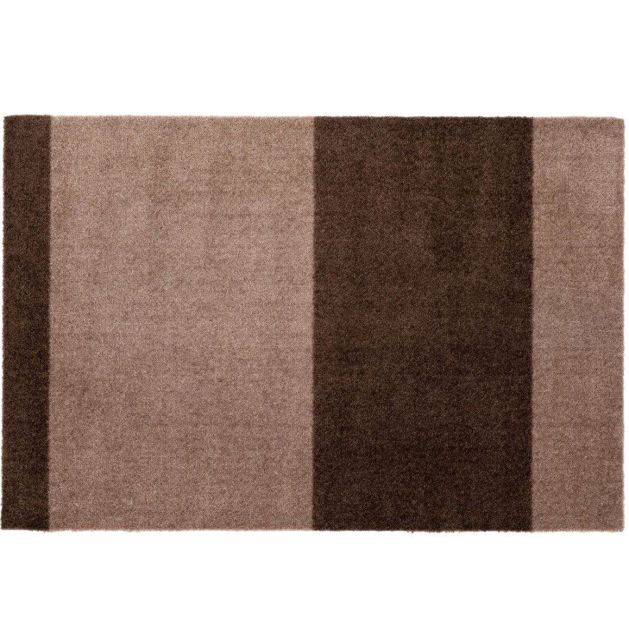 Mattor Tica Copenhagen Plastmattor | Stripes Matta Sand / Brun, 60X90 Cm