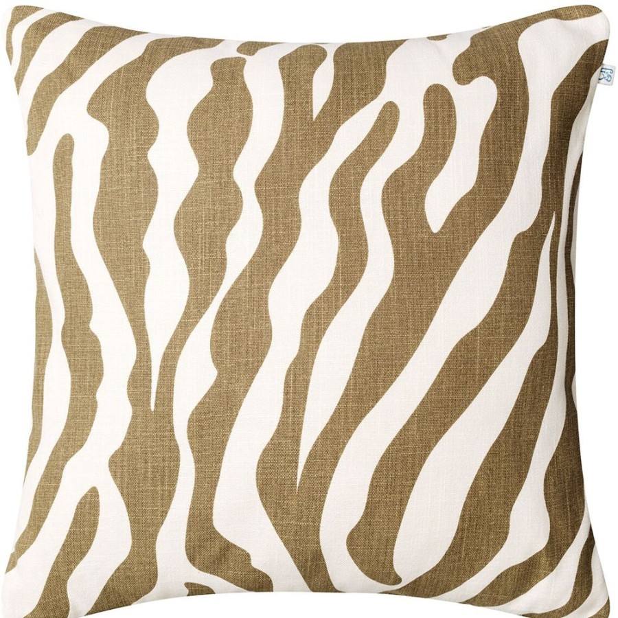 Textil Chhatwal & Jonsson Utekuddar | Zebra Kudde 50X50 Cm Utomhus, Shitake / Off-White