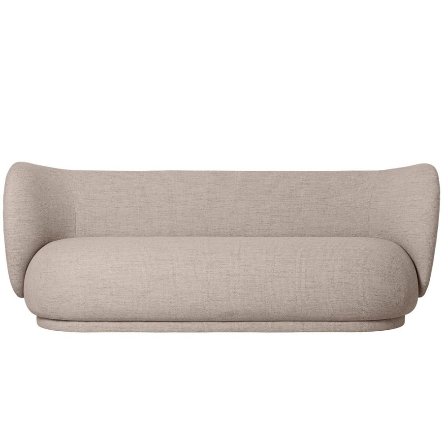 Mobler Ferm Living 3-Sitssoffor | Rico Boucle 3-Sitssoffa, Sand