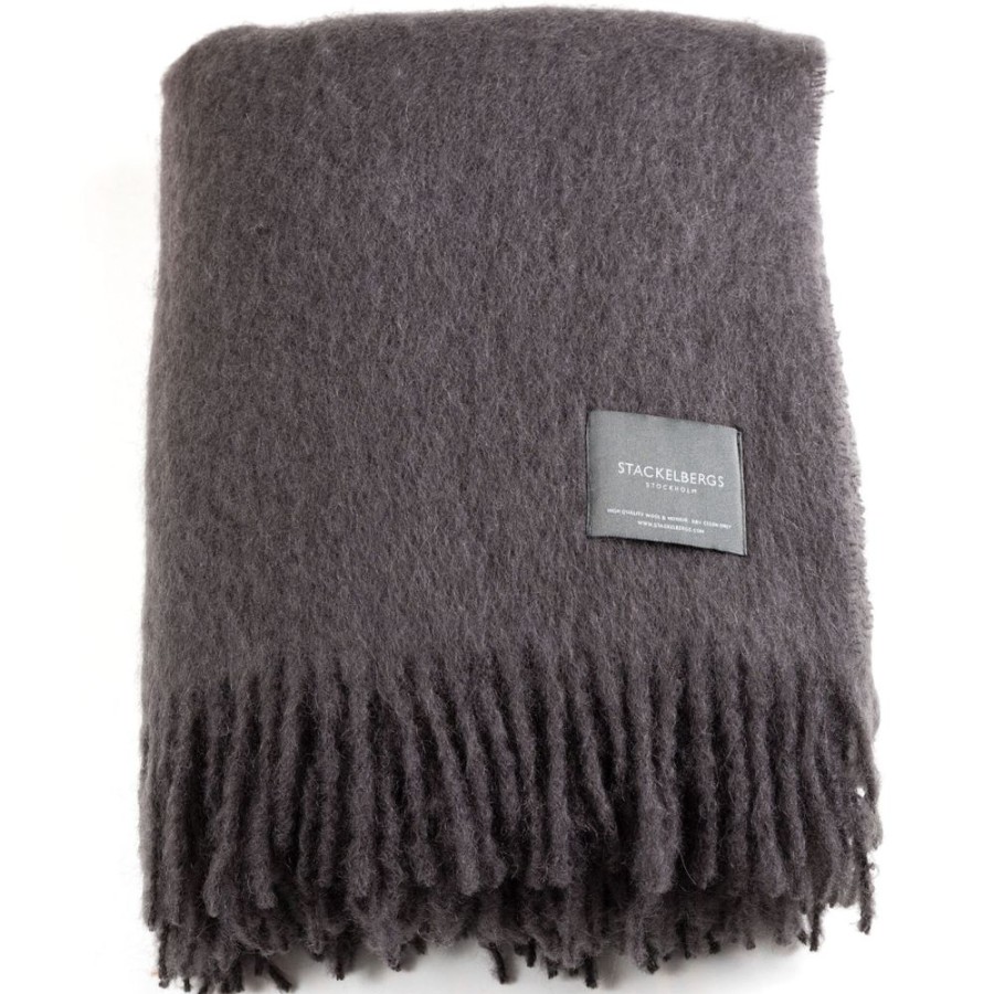 Textil Stackelbergs Pladar & Filtar | Mohair Plad 130X170 Cm, Charcoal