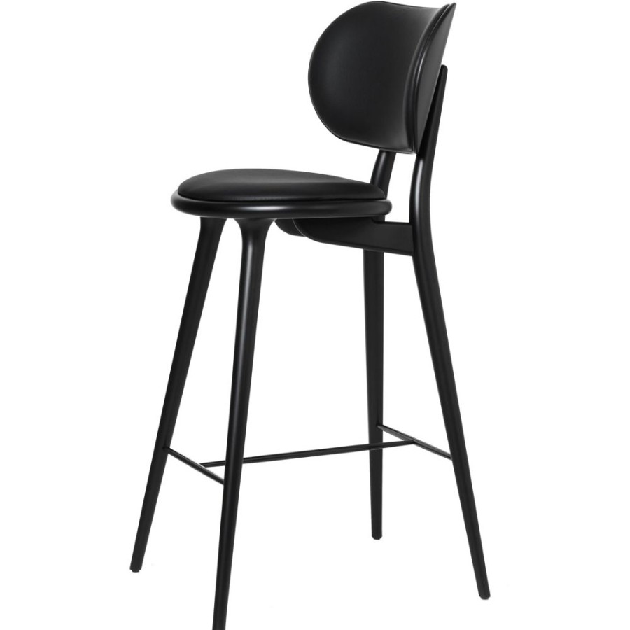 Mobler Mater Barstolar | The High Stool Backrest Barstol, Svartlackerad Bok