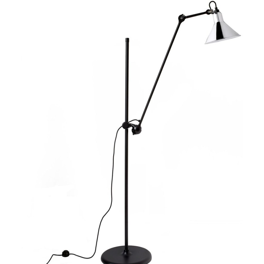 Belysning DCWéditions Golvlampor | Lampe Gras N°215 Golvlampa, Svart / Krom