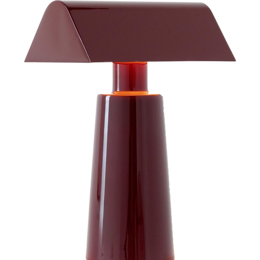 Belysning &Tradition Sanglampor | Caret Mf1 Bordslampa Portabel, Dark Burgundy