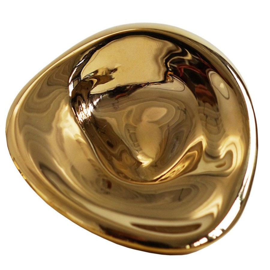 Inredning Hein Studio Krokar & Galgar | Ripple Knob Vaggkrok 9 Cm, Guld