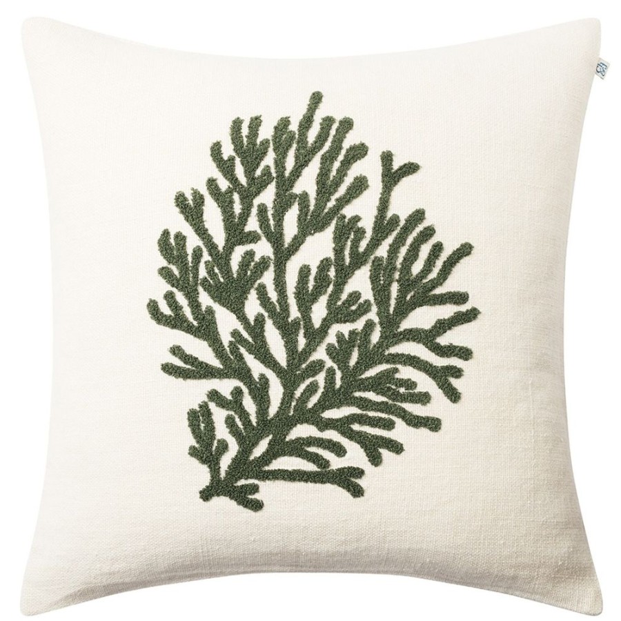 Textil Chhatwal & Jonsson Prydnadskuddar & Kuddfodral | Coral Kuddfodral 50X50 Cm, Off-White/Cactus Green