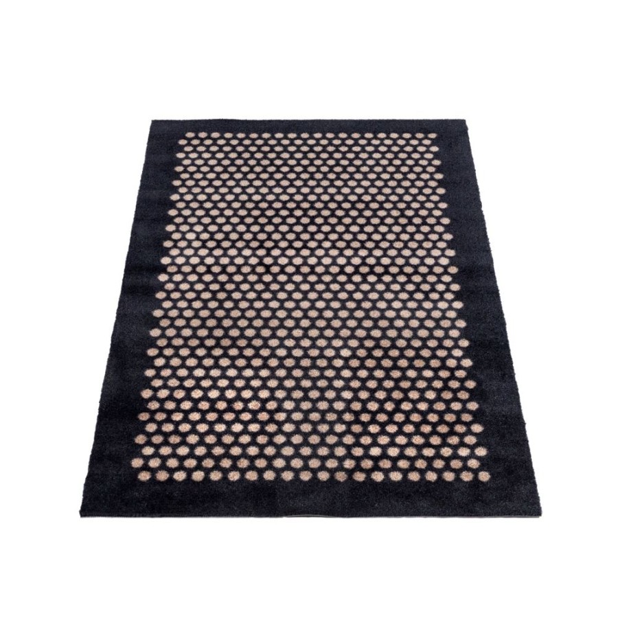 Mattor Tica Copenhagen Plastmattor | Dot Dorrmatta, Svart / Beige, 120X67 Cm