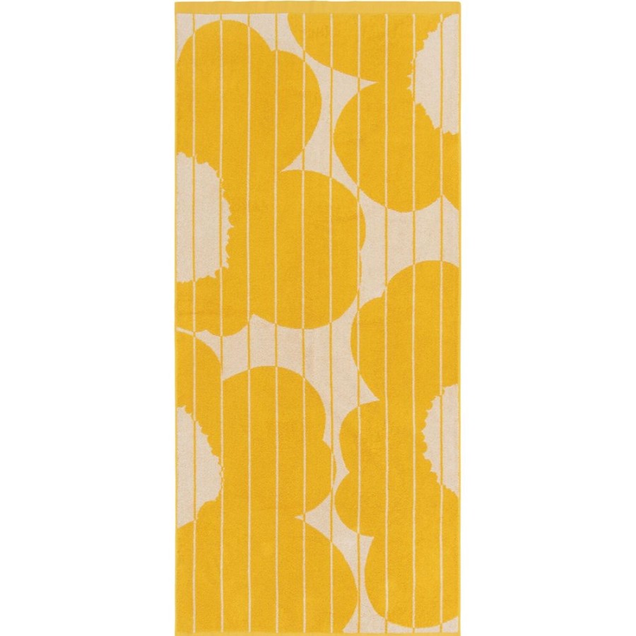 Textil Marimekko Handdukar & Badlakan | Vesi Unikko Handduk Spring Yellow, 70X150 Cm