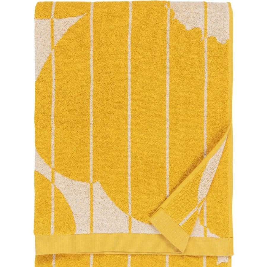 Textil Marimekko Handdukar & Badlakan | Vesi Unikko Handduk Spring Yellow, 70X150 Cm