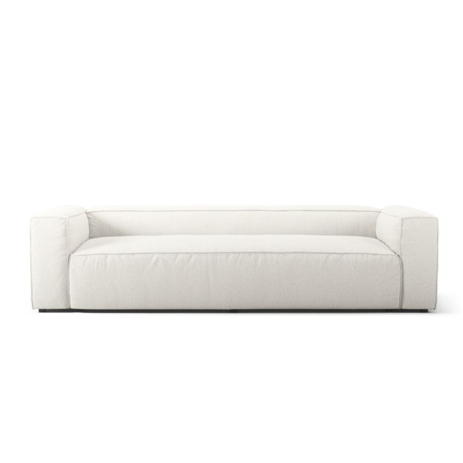 Mobler Decotique 3-Sitssoffor | Grand 3-Sitssoffa Boucletyg, Steam White