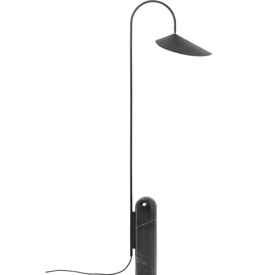 Belysning Ferm Living Golvlampor | Arum Golvlampa, Svart