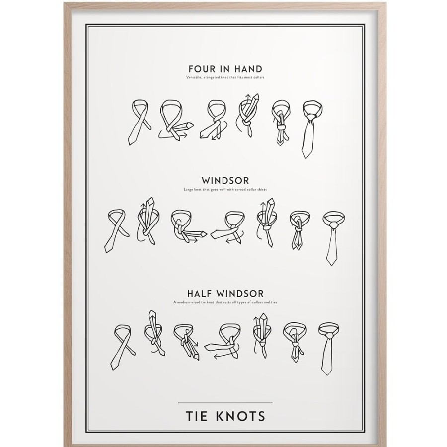 Inredning Kunskapstavlan® Posters | Tie Knots Poster 30X40 Cm