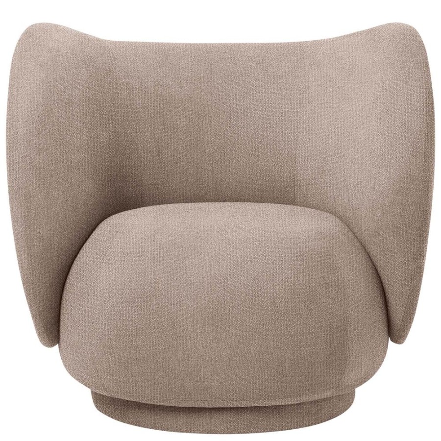 Mobler Ferm Living Fatoljer | Rico Boucle Loungestol, Sand