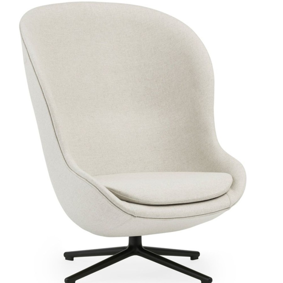 Mobler Normann Copenhagen Fatoljer | Hyg Fatolj Hog Med Snurrbas, Off-White / Svart Aluminium