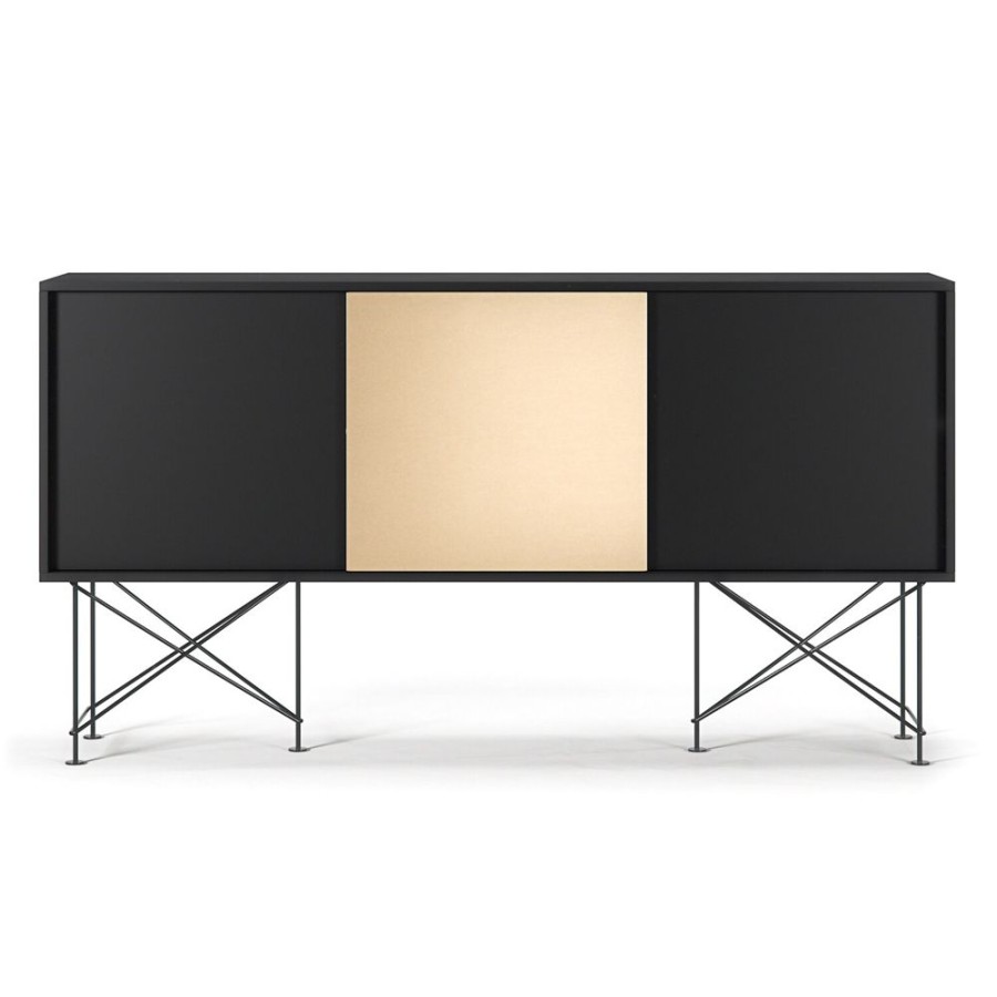 Mobler Decotique Sideboards | Vogue Sideboard 180H, Antracit/2A1B/Svart