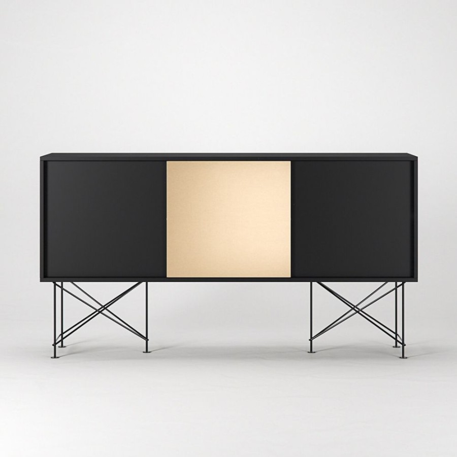 Mobler Decotique Sideboards | Vogue Sideboard 180H, Antracit/2A1B/Svart