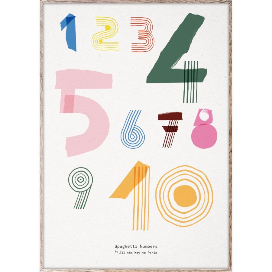 Inredning MADO Posters | Spaghetti Numbers Poster, 50X70 Cm