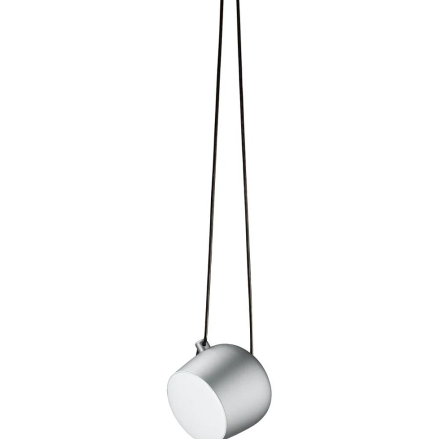 Belysning Flos Taklampor | Aim Small Pendel, Light Silver Anodized