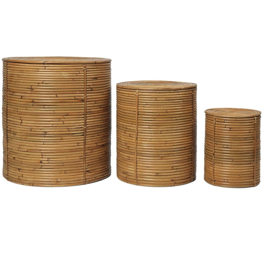 Inredning Ferm Living Korgar | Column Forvaring 3-Pack, Natural Stained