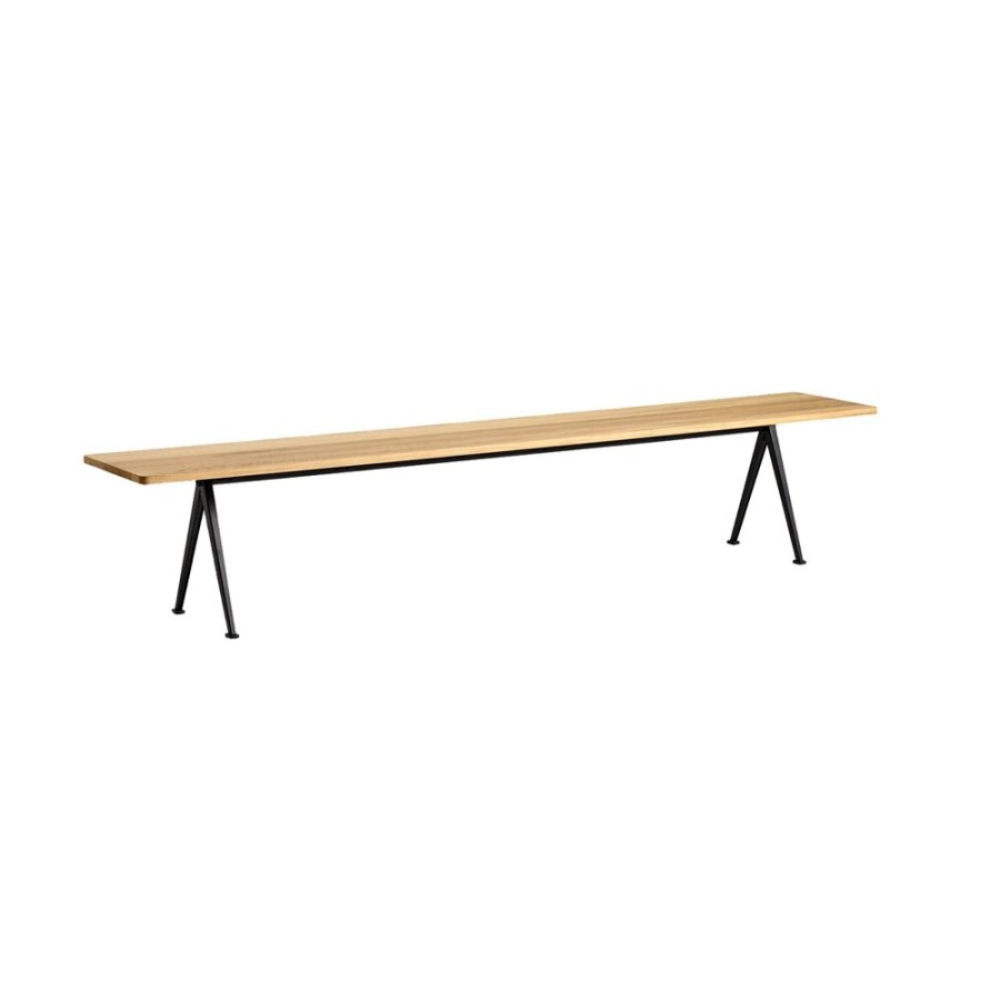 Mobler HAY Bankar | Pyramid Bench 12 250X40, Black Frame/Clear