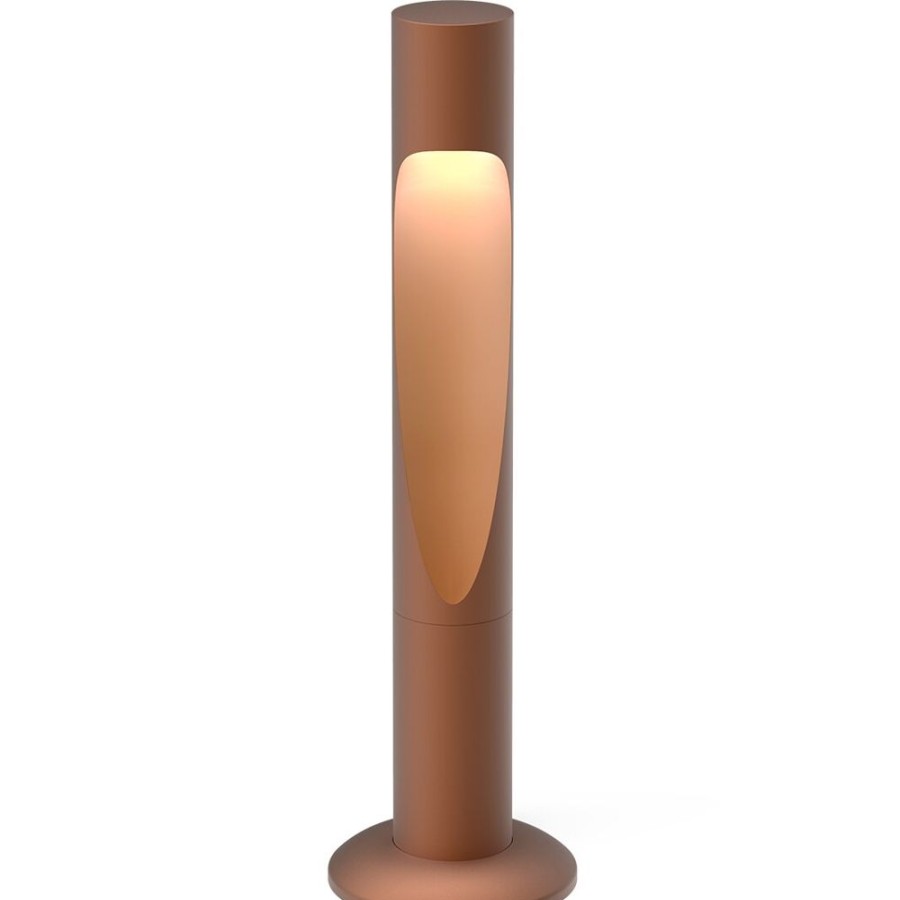 Belysning Louis Poulsen Utebelysning | Flindt Garden Pollare Kort Corten Ankarfaste Med Adapter, 3000K