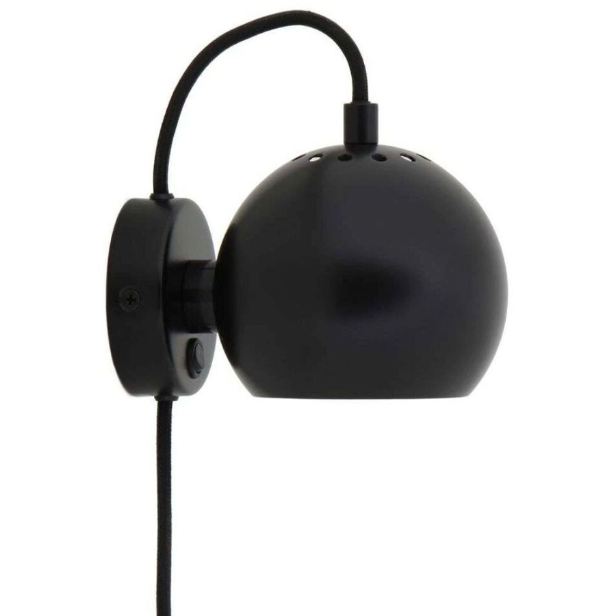 Belysning Frandsen Vagglampor | Ball Magnet Vagglampa, Matt Black