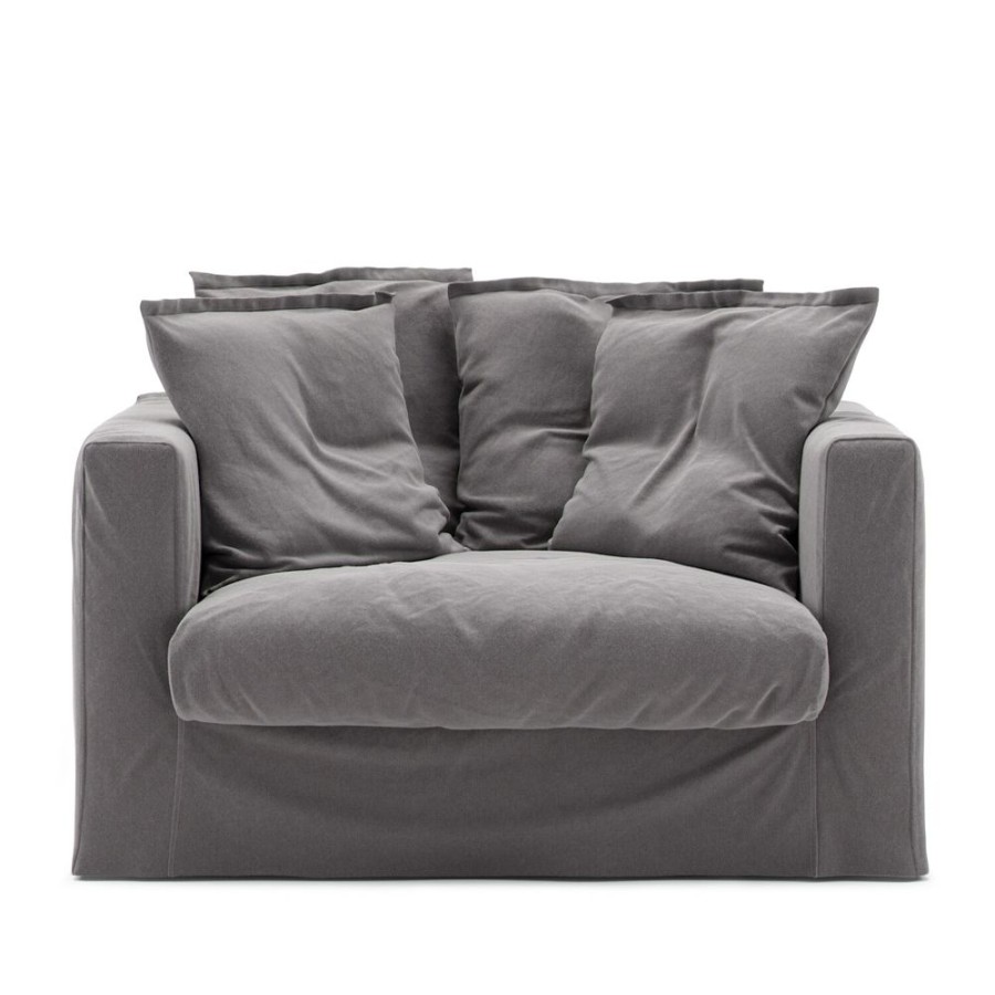 Mobler Decotique Fatoljer | Le Grand Air Loveseat Bomull, Gra