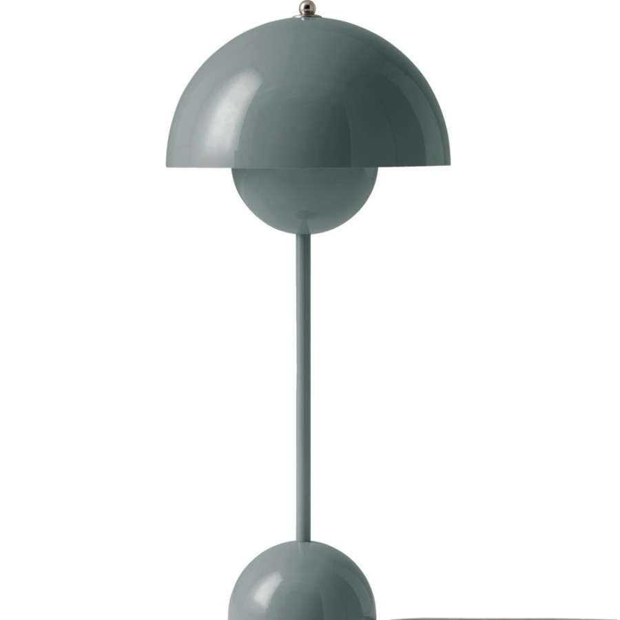 Belysning &Tradition Bordslampor | Flowerpot Vp3 Bordslampa, Stone Blue