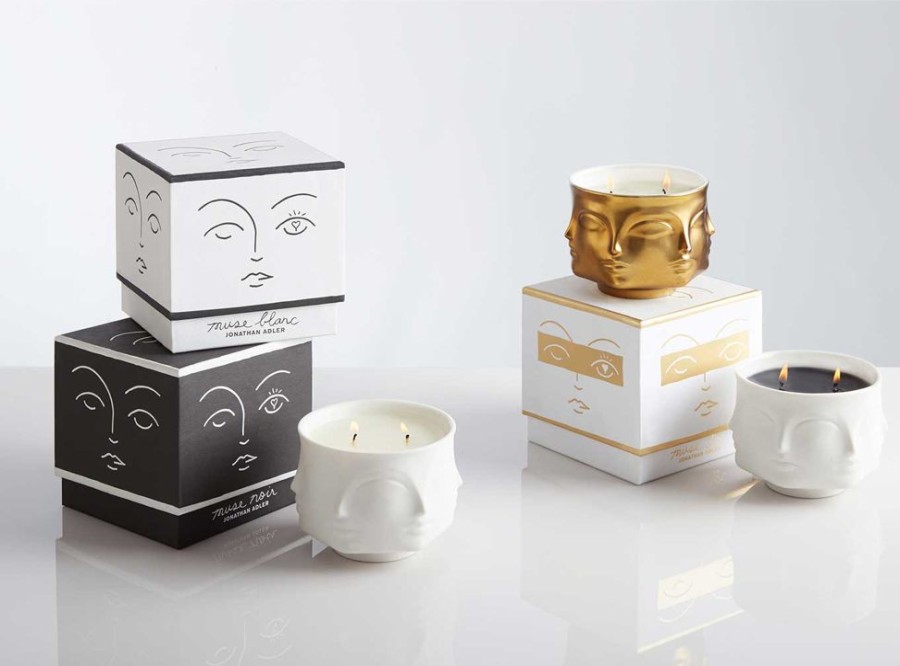 Inredning Jonathan Adler Ljus | Muse Ceramic Candle Doftljus Svart