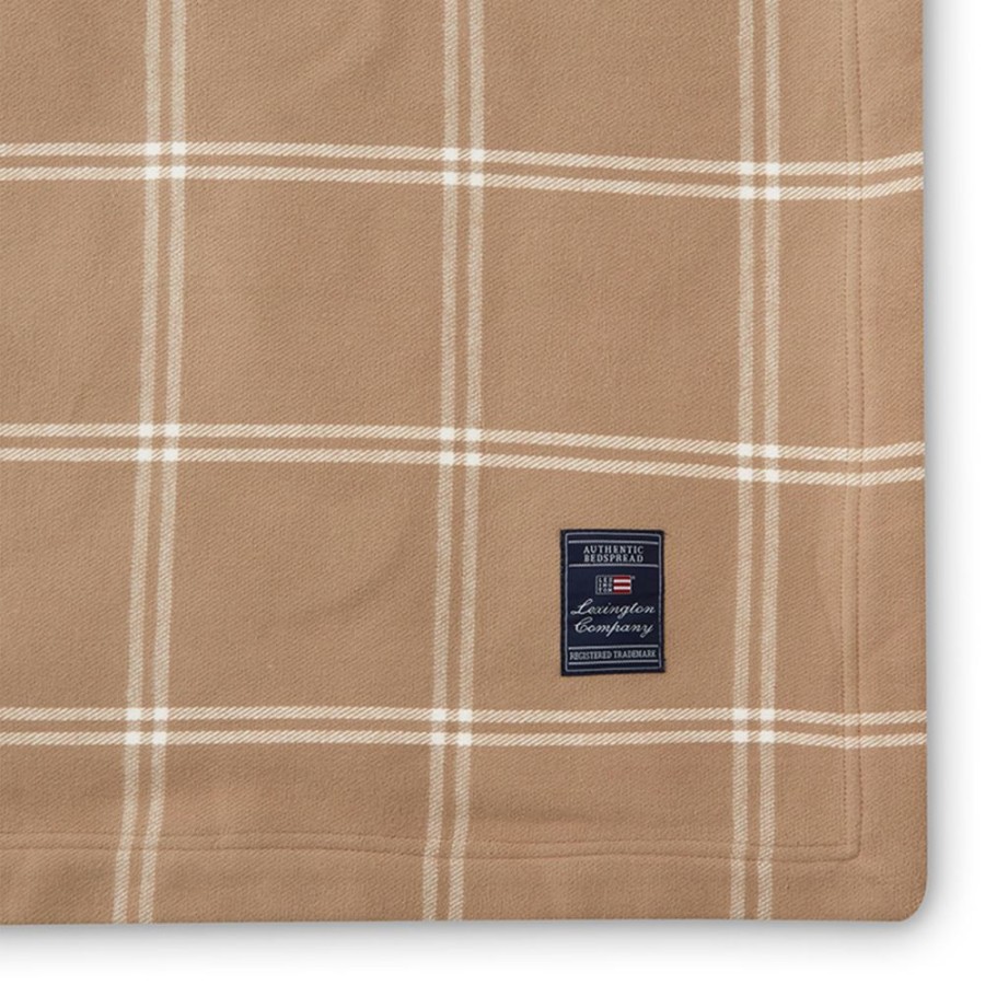 Textil Lexington Sangoverkast | Checked Brushed Cotton Overkast Beige, 160X240 Cm