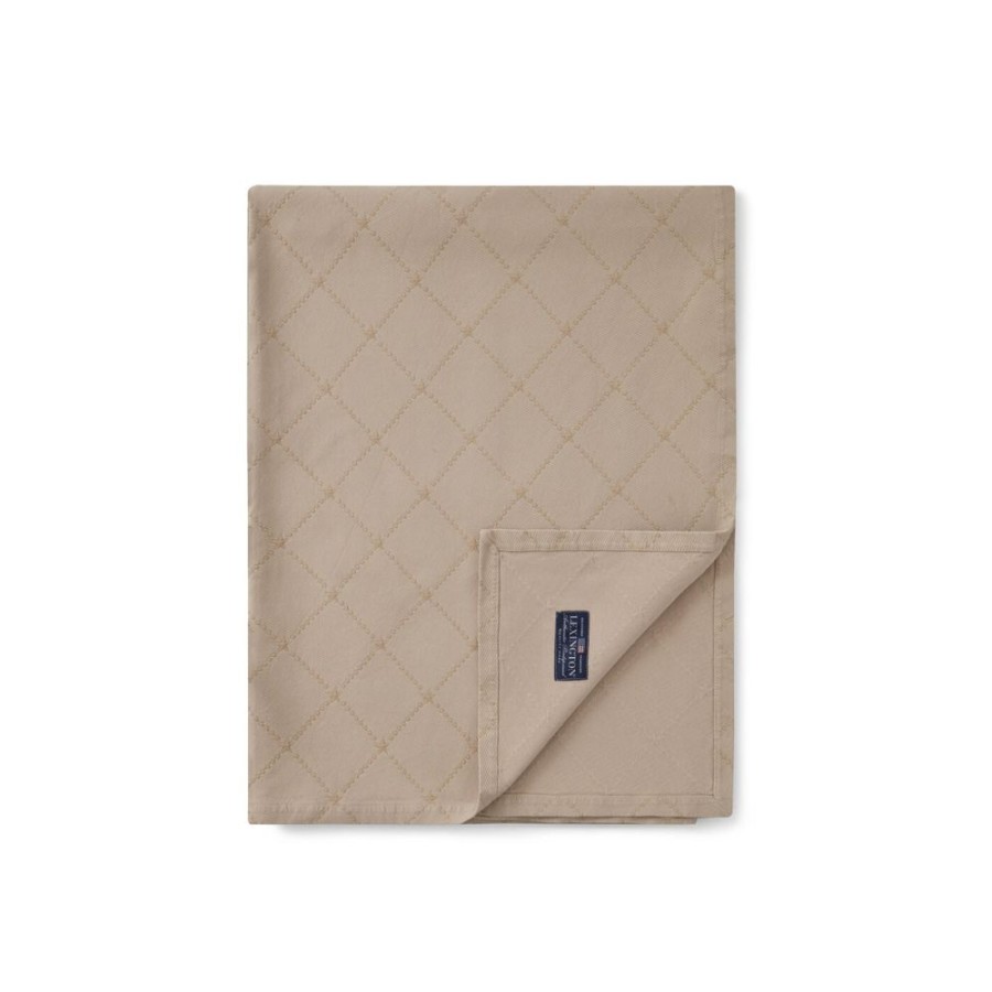 Textil Lexington Sangoverkast | Signature Star Jacquard Cotton Overkast 260X240 Cm, Beige