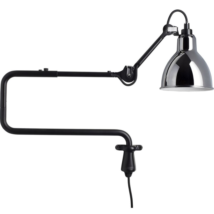 Belysning DCWéditions Vagglampor | La Lampe Gras N°303 Vagglampa, Svart / Krom