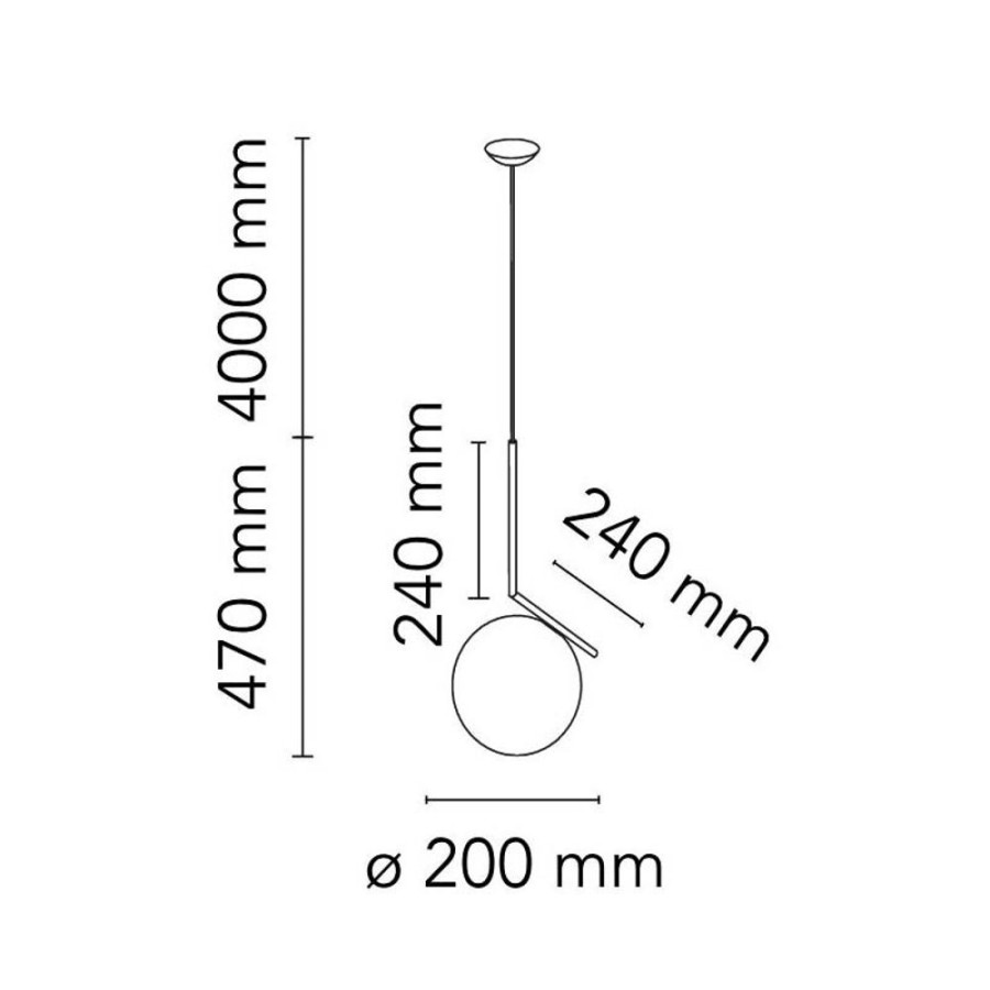 Belysning Flos Taklampor | Ic Lights S1 Pendel, Chrome