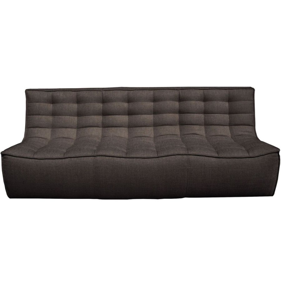 Mobler Ethnicraft Modulsoffor | N701 Soffa, Morkgra 3-Sits