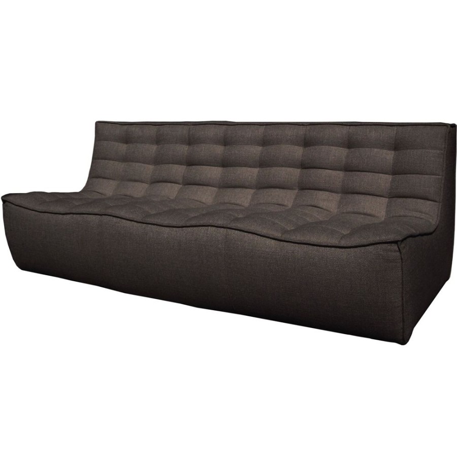 Mobler Ethnicraft Modulsoffor | N701 Soffa, Morkgra 3-Sits