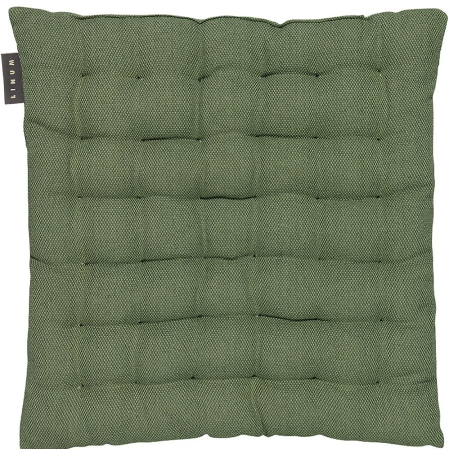 Textil Linum Dynor | Pepper Sittdyna 40X40 Cm, Dark Olive Green