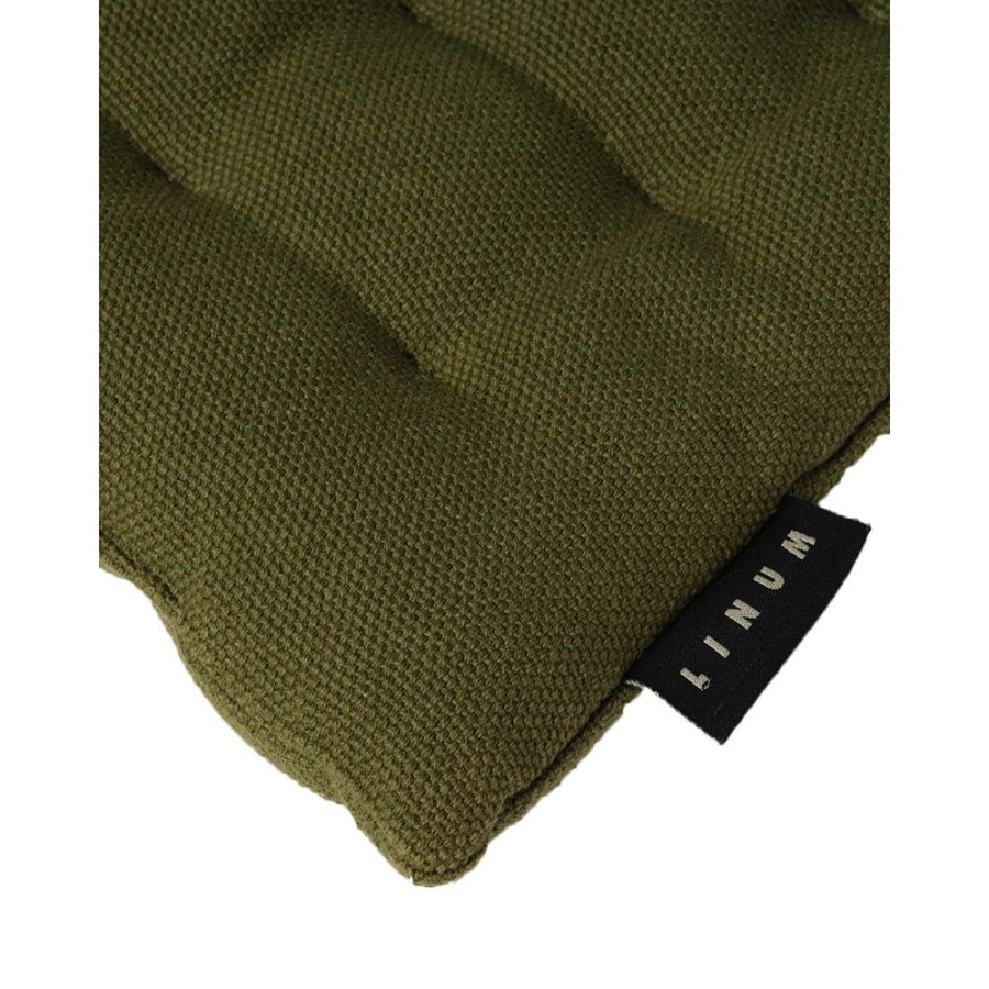 Textil Linum Dynor | Pepper Sittdyna 40X40 Cm, Dark Olive Green